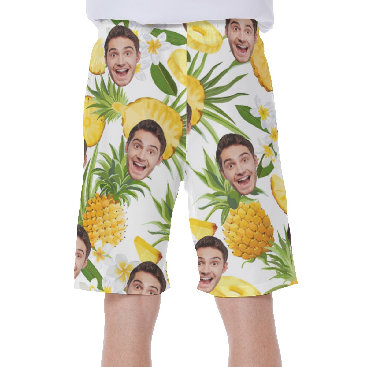 Sports Team Custom Logo Hawaiian Swim Trunks For Men