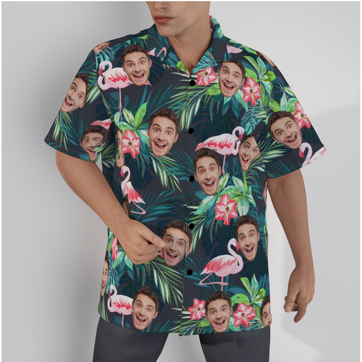 Sports Team Custom Flamingo Hawaiian Shirt For Men - variant image 1