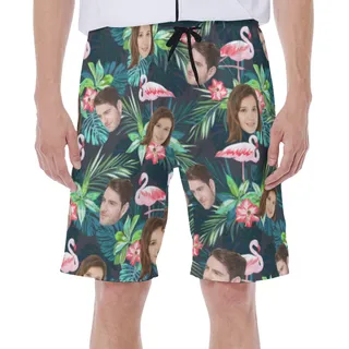 Funny Custom Multiple Faces Tropical Swimwear For Men
