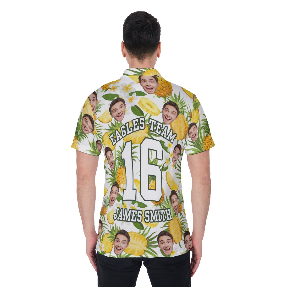 Sports Team Custom Logo Polo Hawaiian Shirt For Men