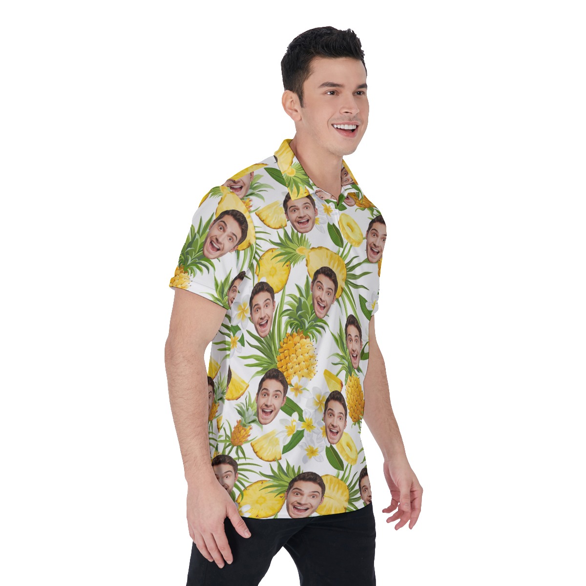 Sports Team Custom Logo Polo Hawaiian Shirt For Men