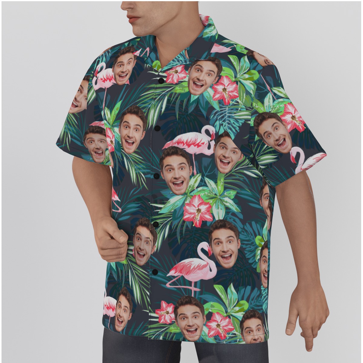 Sports Team Custom Flamingo Hawaiian Shirt For Men