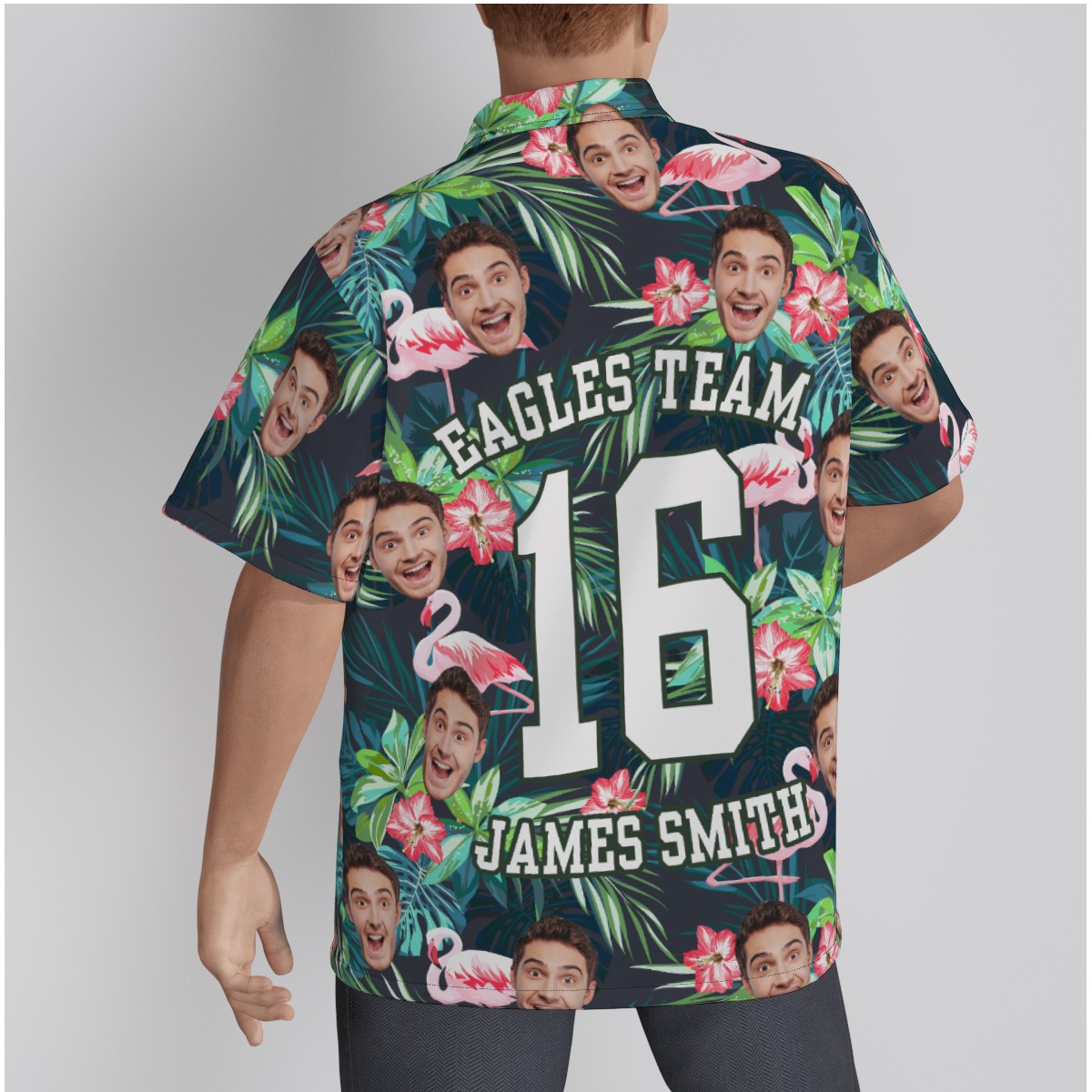 Sports Team Custom Flamingo Hawaiian Shirt For Men