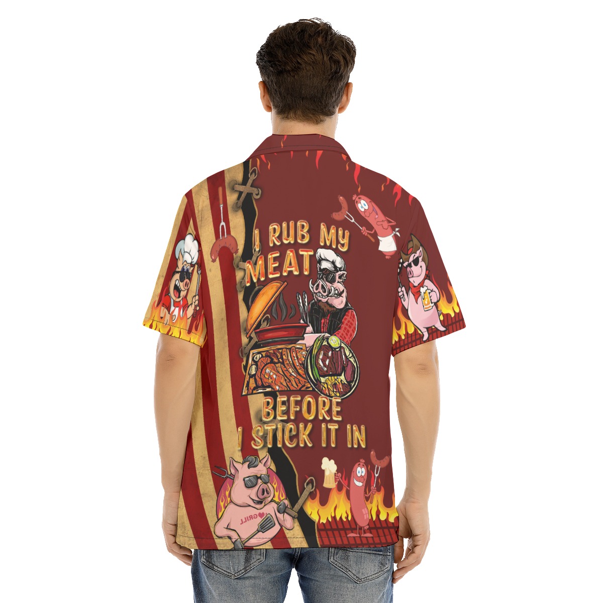 I Rub My Meat Before I Stick It In Hawaiian Shirt