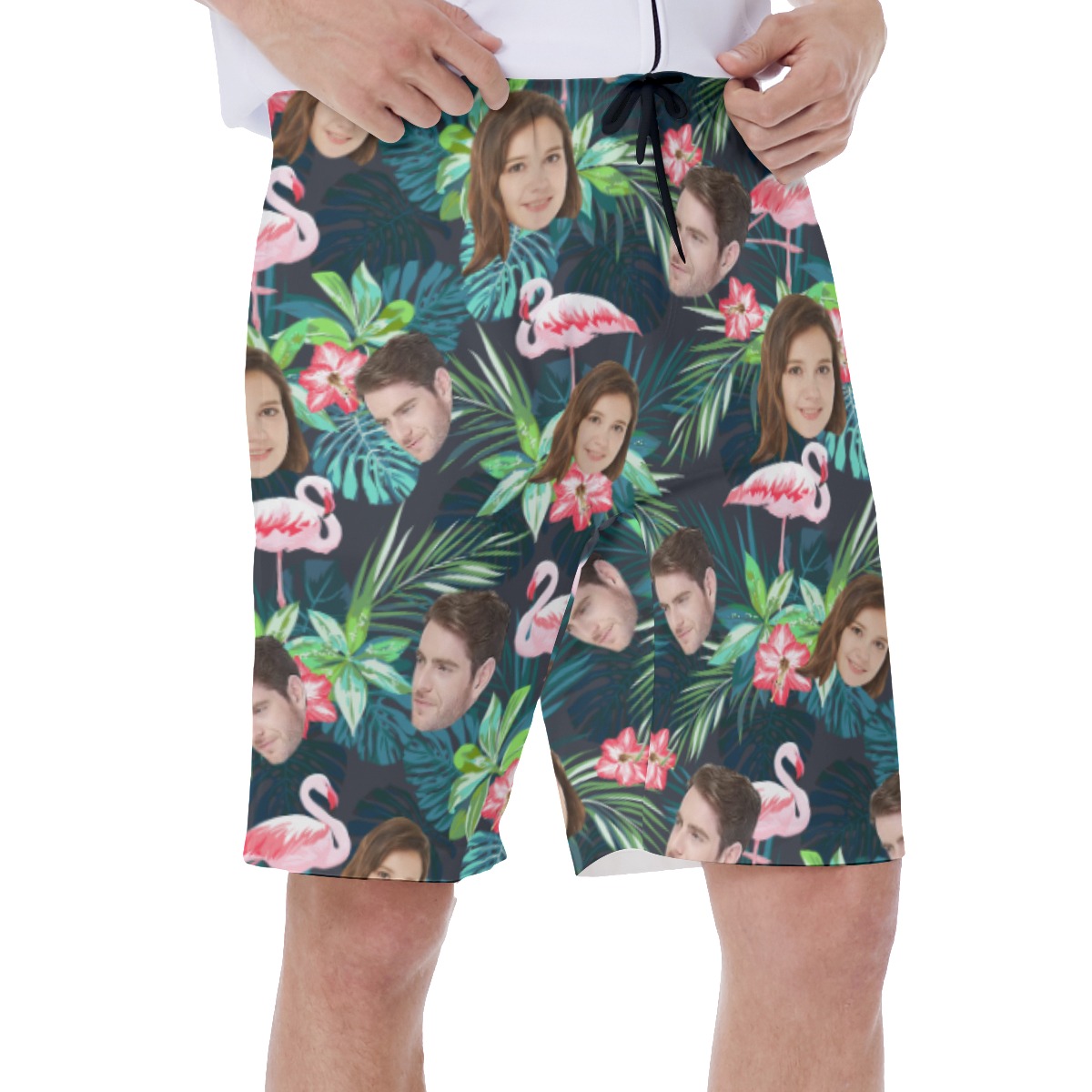 Funny Custom Multiple Faces Tropical Swimwear For Men