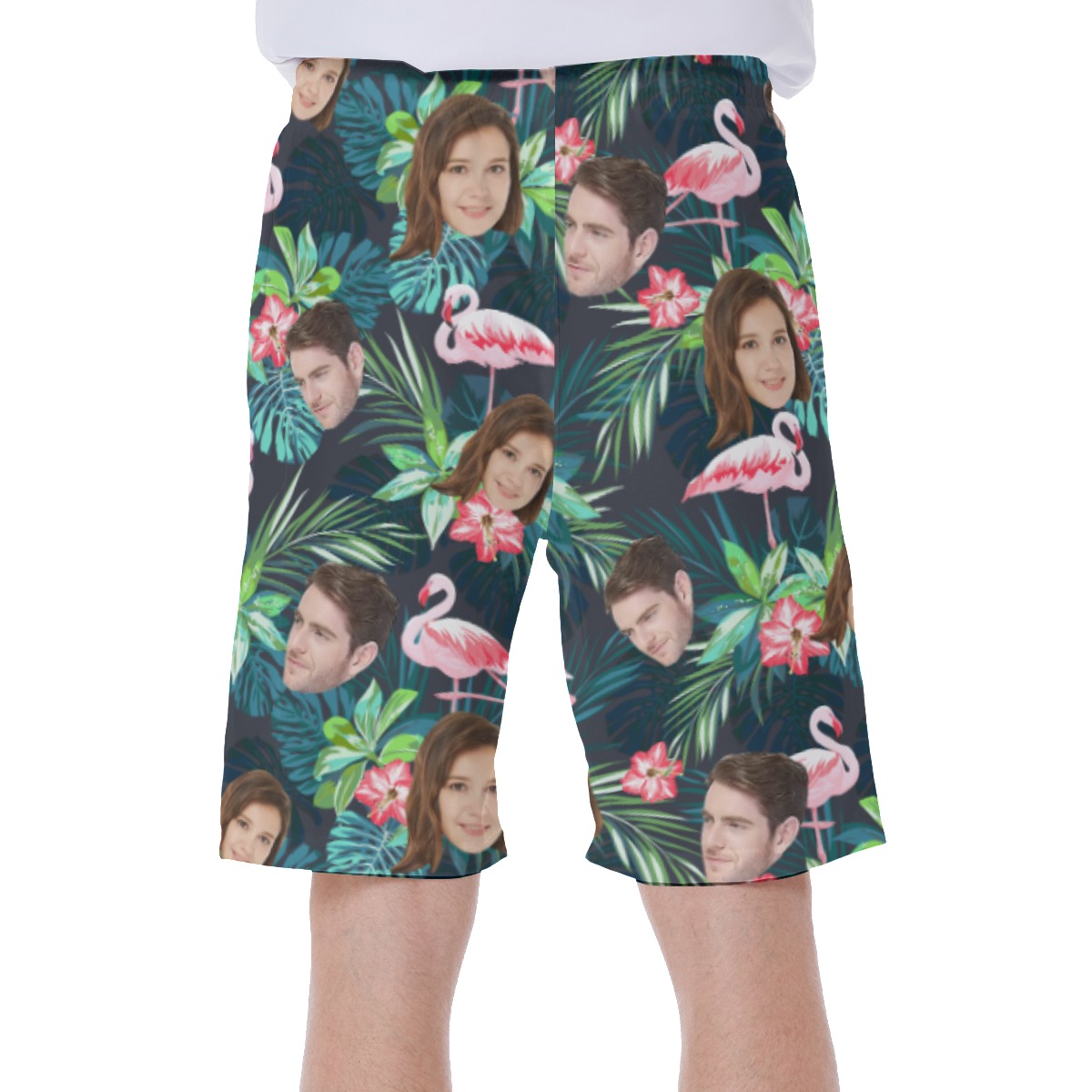 Funny Custom Multiple Faces Tropical Swimwear For Men
