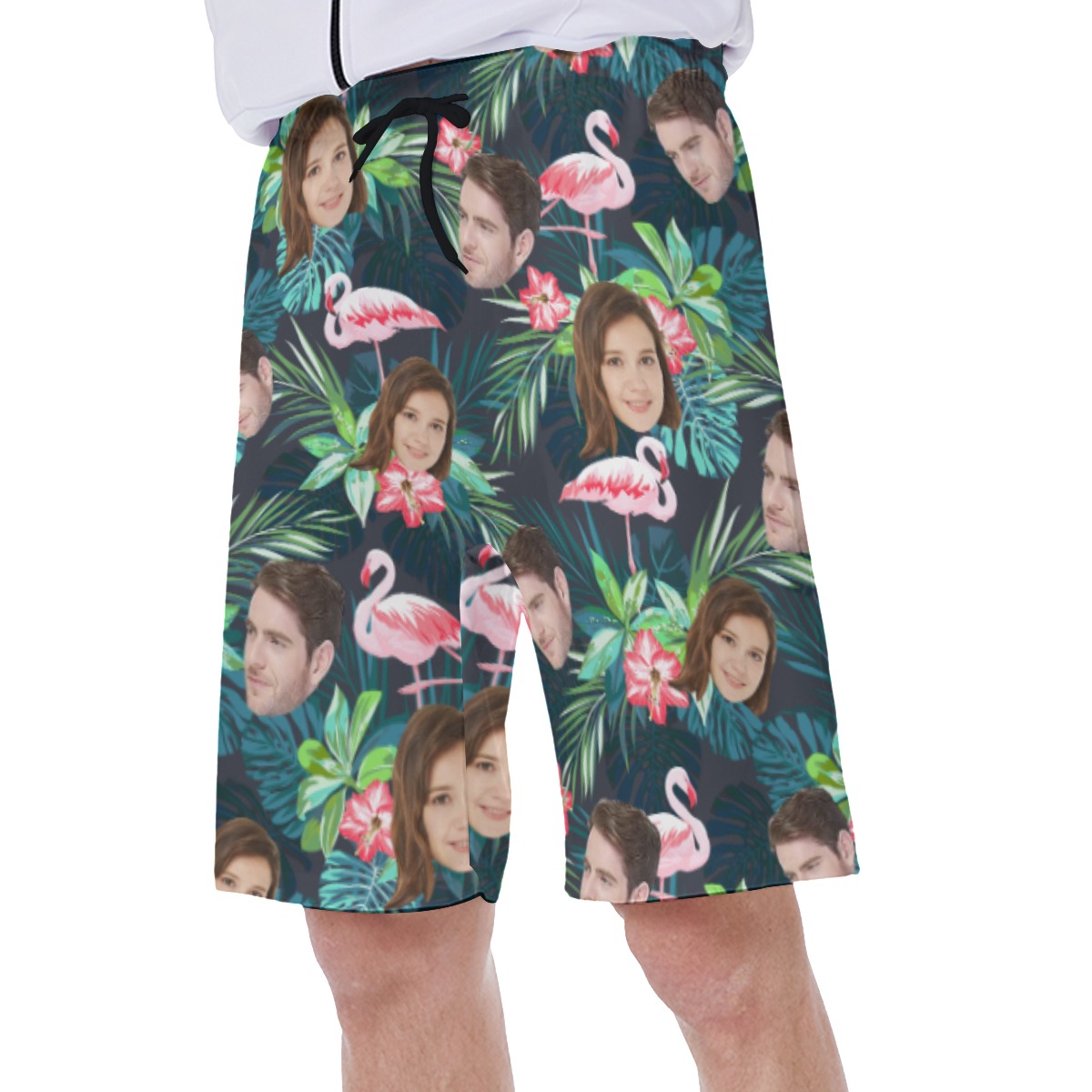 Funny Custom Multiple Faces Tropical Swimwear For Men