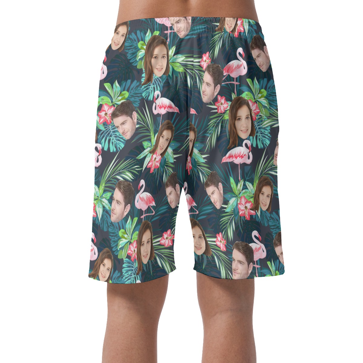 Tropical Flamingo Custom Face Summer Shorts For Men