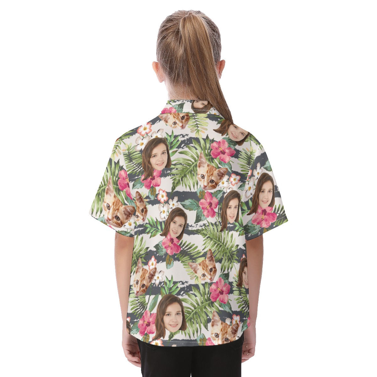 Cute Tropical Custom Face Aloha Shirt For Kids
