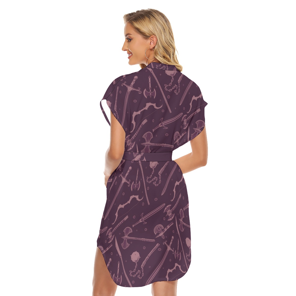 Dnd Medieval Weapons Short Dress With Belt