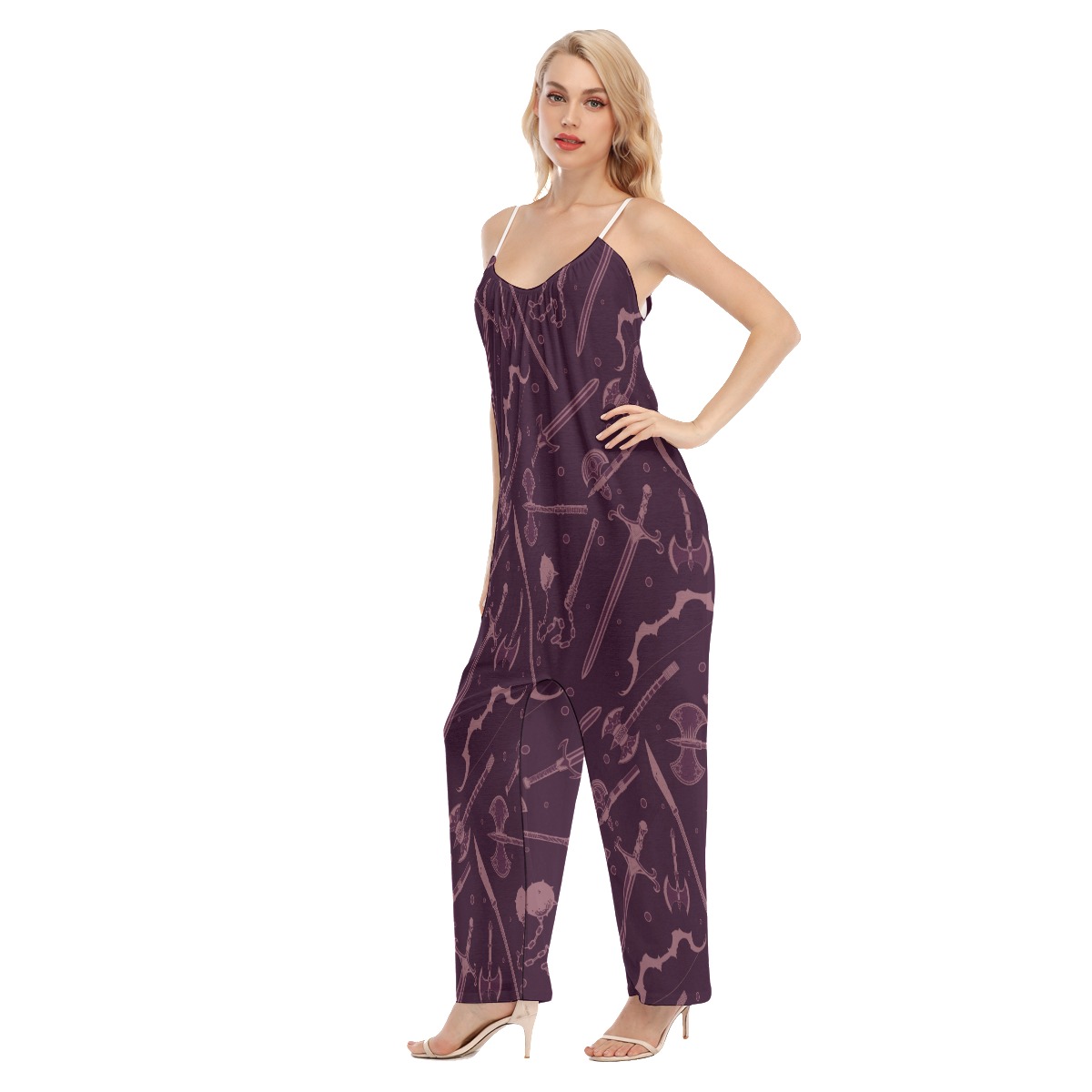 Dnd Medieval Weapons Loose Cami Jumpsuit For Women