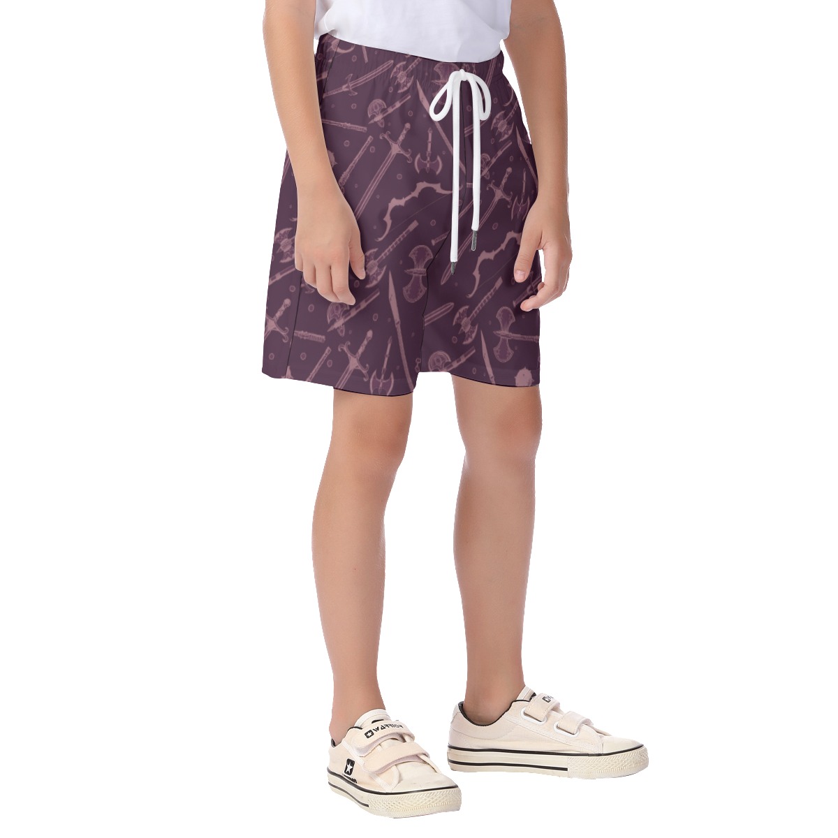 Dnd Medieval Weapons Hawaiian Shorts For Kids
