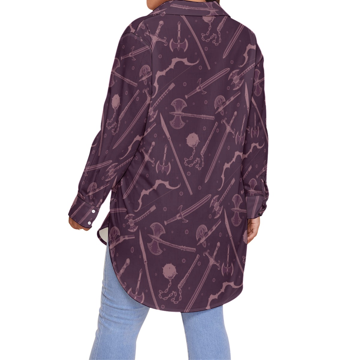 Dnd Medieval Weapons Plus Size Hawaiian Shirt