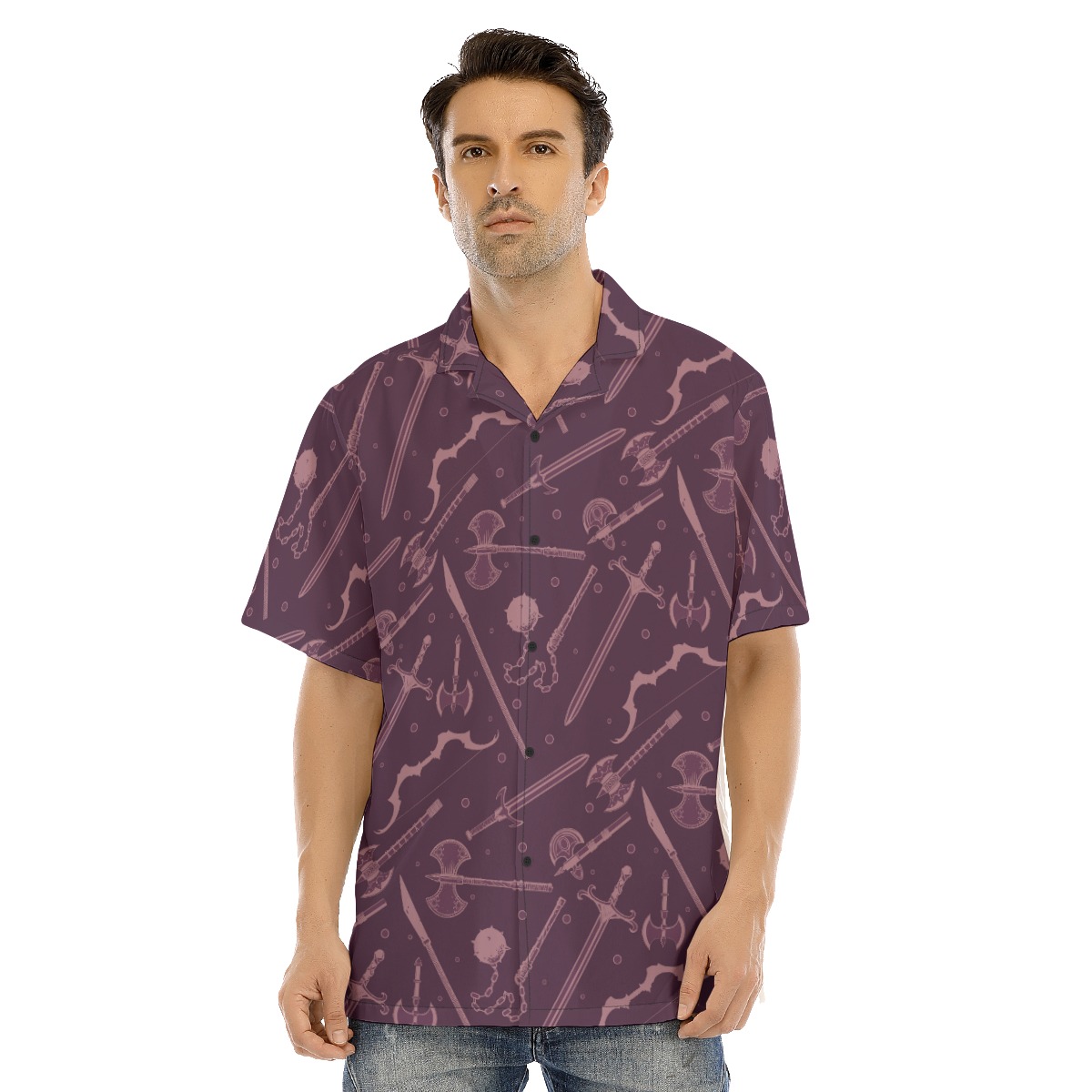 DND Weapons Button Up Shirt For Men - variant image 1