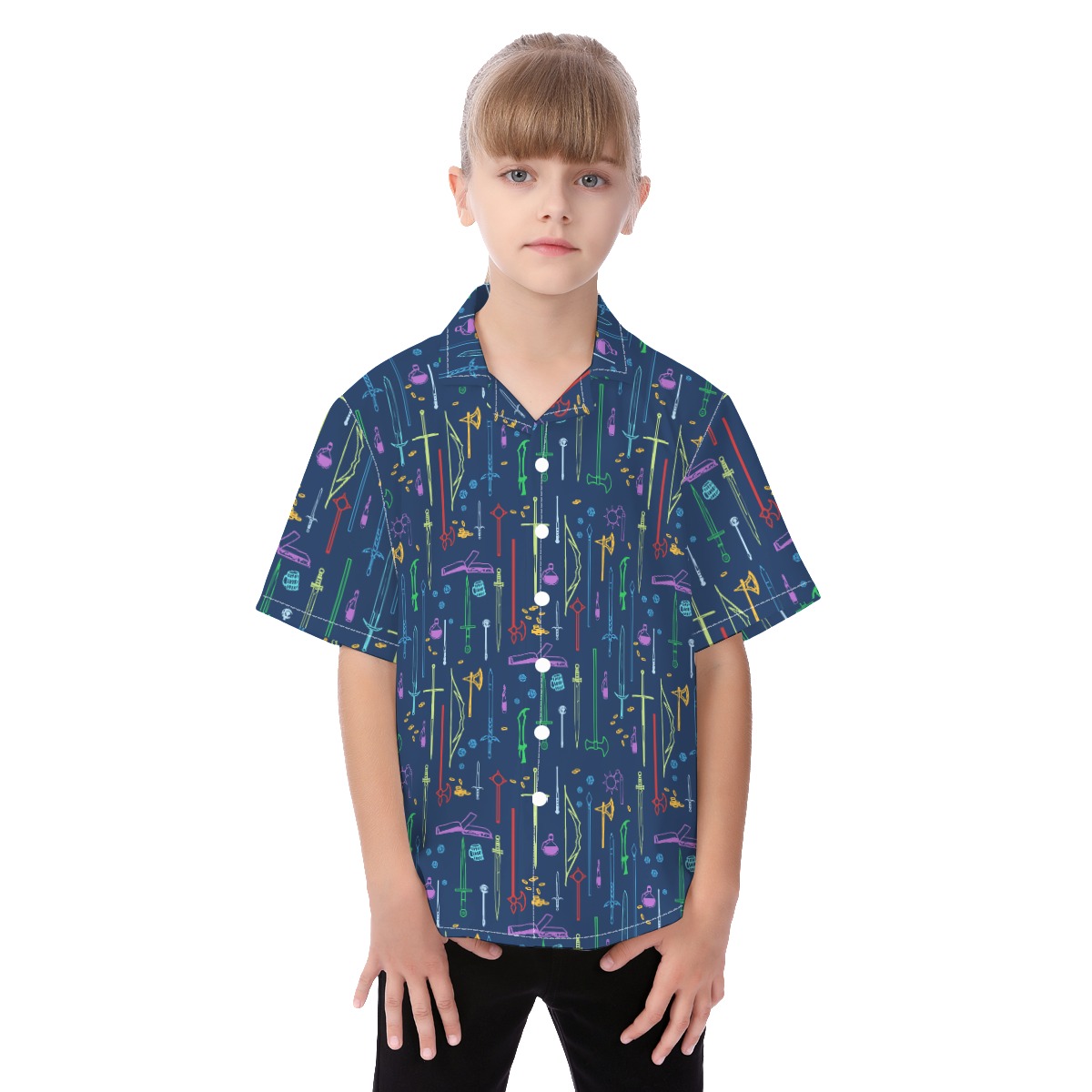 Dungeons Dragons Items Kid's Hawaiian Shirt - variant image 1