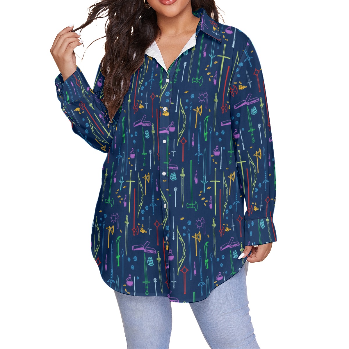 Dungeons Dragons Women's Hawaiian Shirt Plus Size - variant image 1