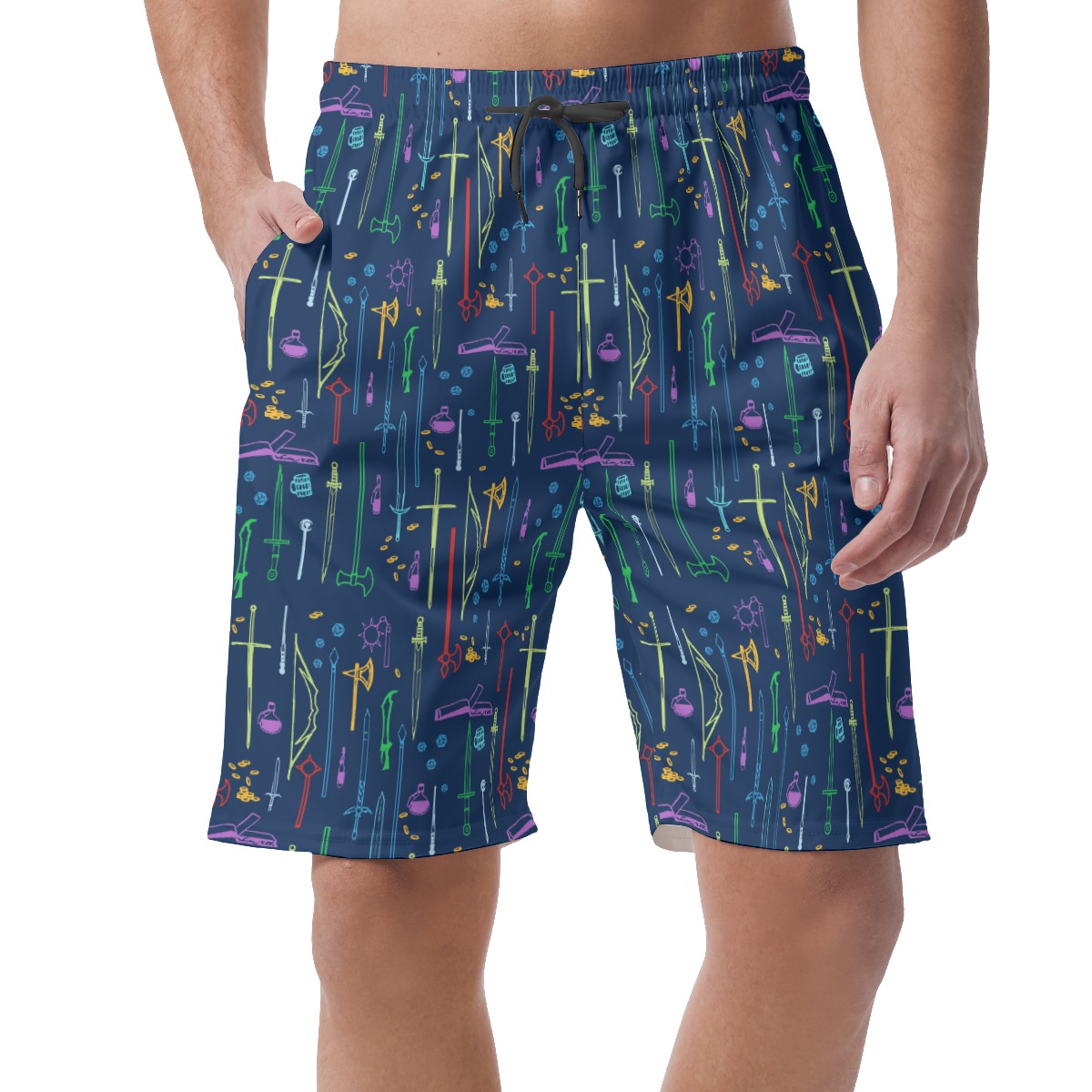 DND Items Navy Hawaiian Casual Shorts For Men - variant image 1