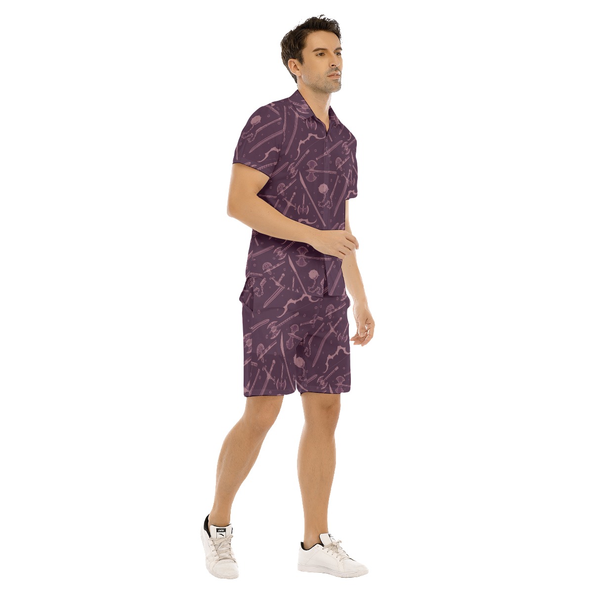 Dnd Medieval Weapons Men's Hawaiian Set