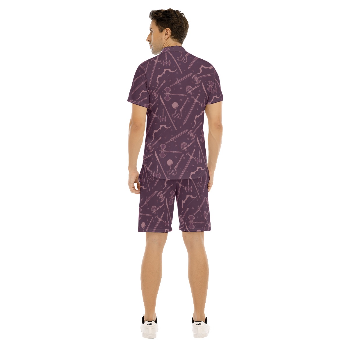Dnd Medieval Weapons Men's Hawaiian Set