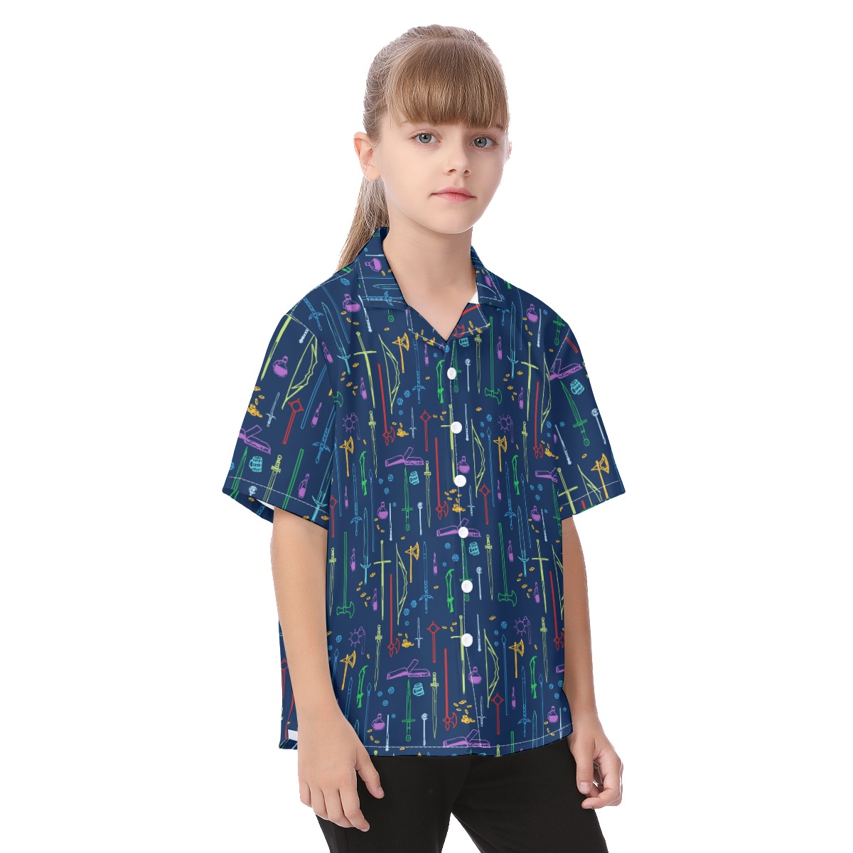 Dungeons Dragons Items Kid's Hawaiian Shirt