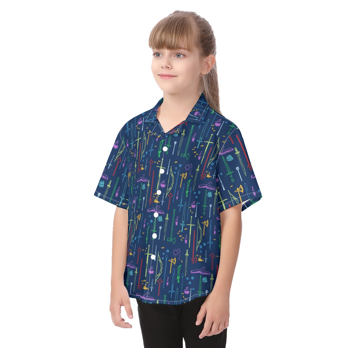Dungeons Dragons Items Kid's Hawaiian Shirt