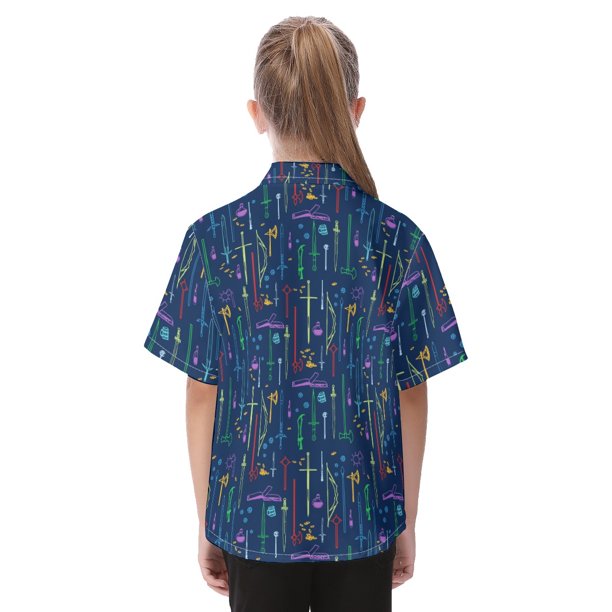 Dungeons Dragons Items Kid's Hawaiian Shirt
