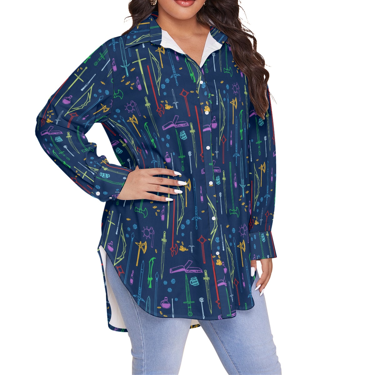 Dungeons Dragons Women's Hawaiian Shirt Plus Size