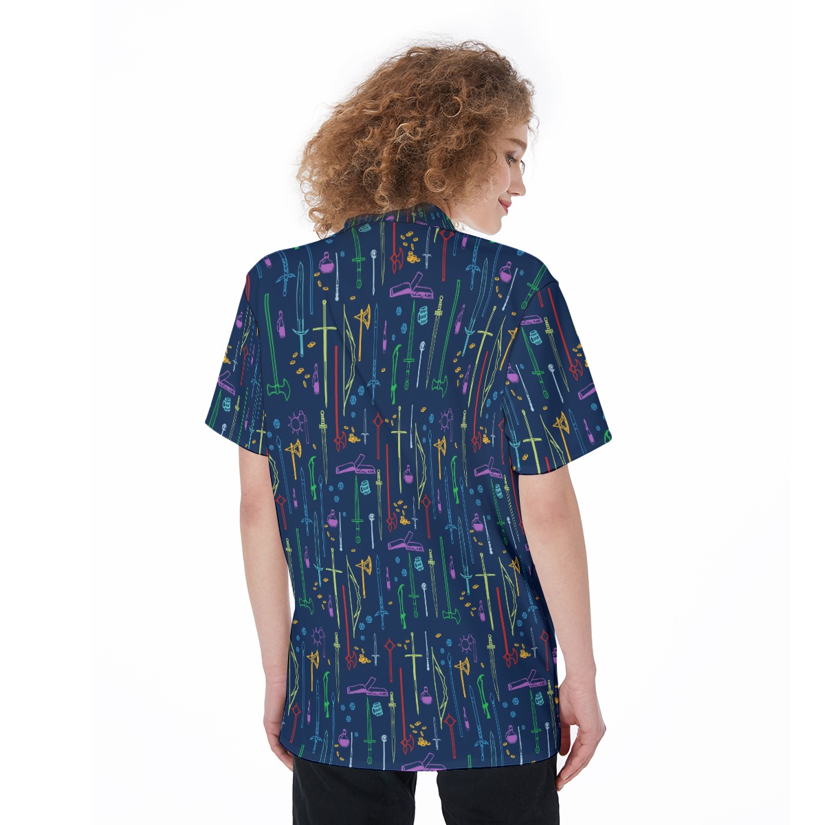 Dungeons Dragons Button Up Shirt For Women