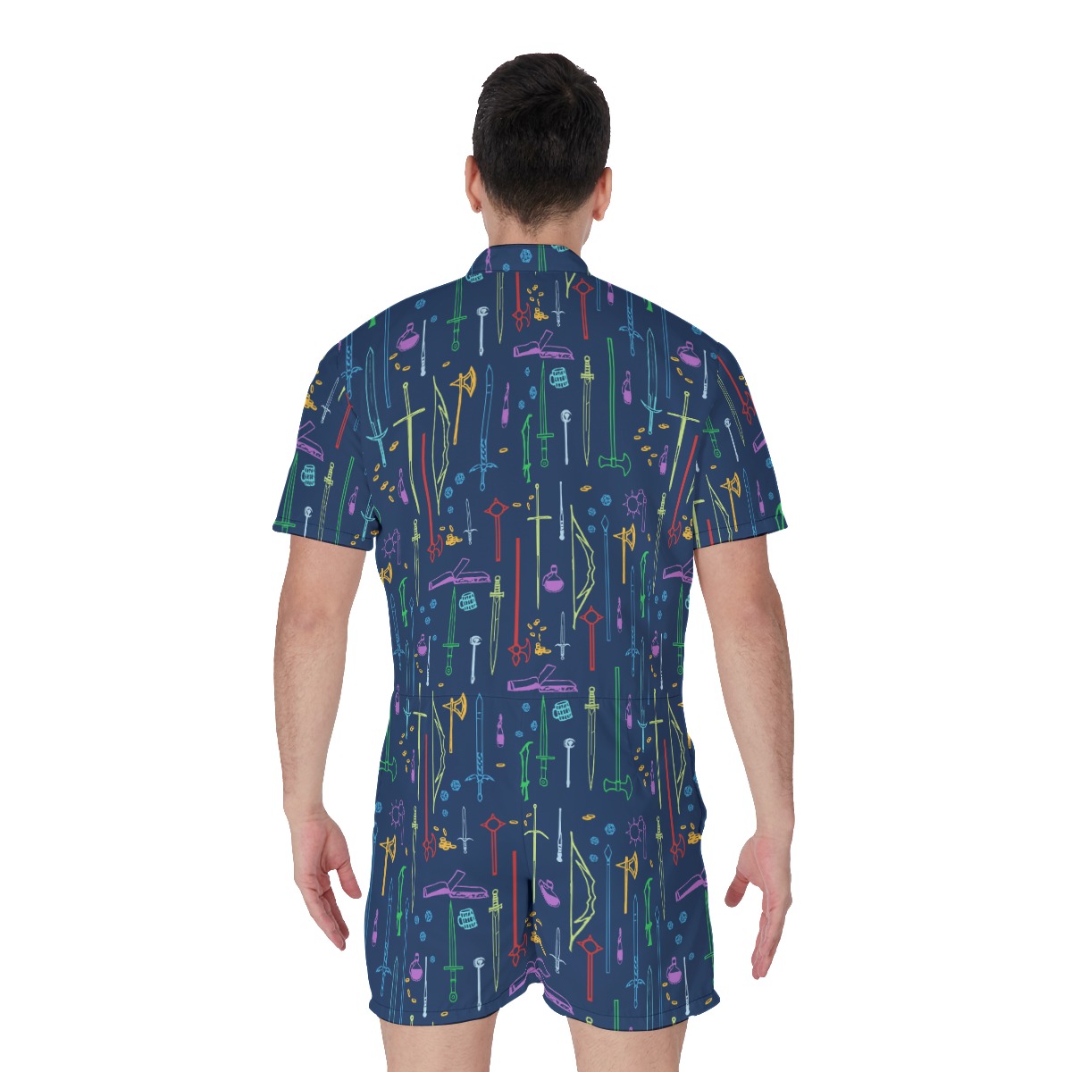 DND Items Navy Men's Romper