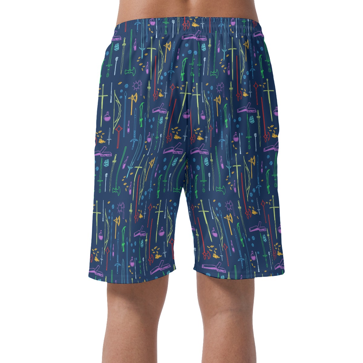 DND Items Navy Hawaiian Casual Shorts For Men