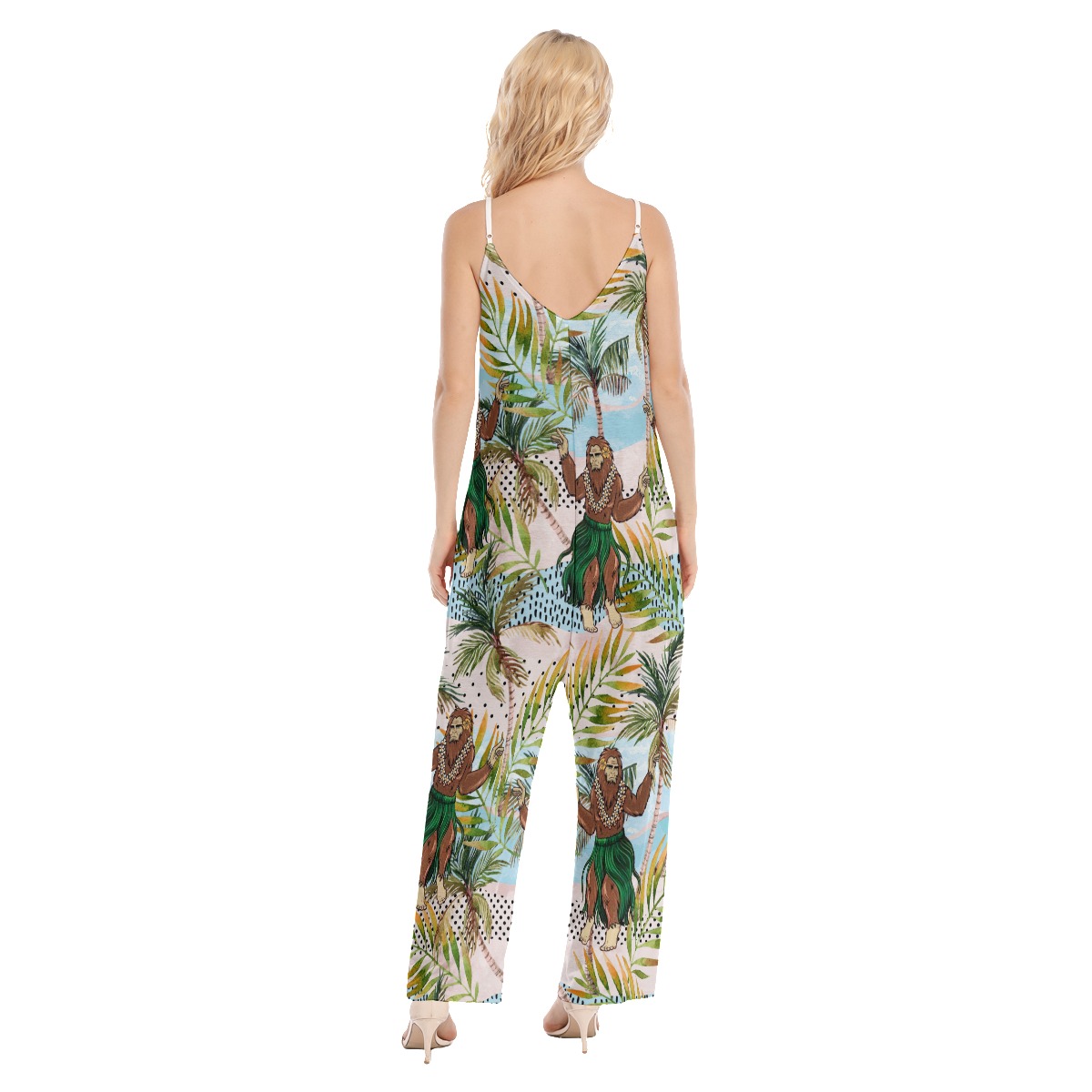 Tropical Hula Bigfoot Summer Jumpsuit For Women