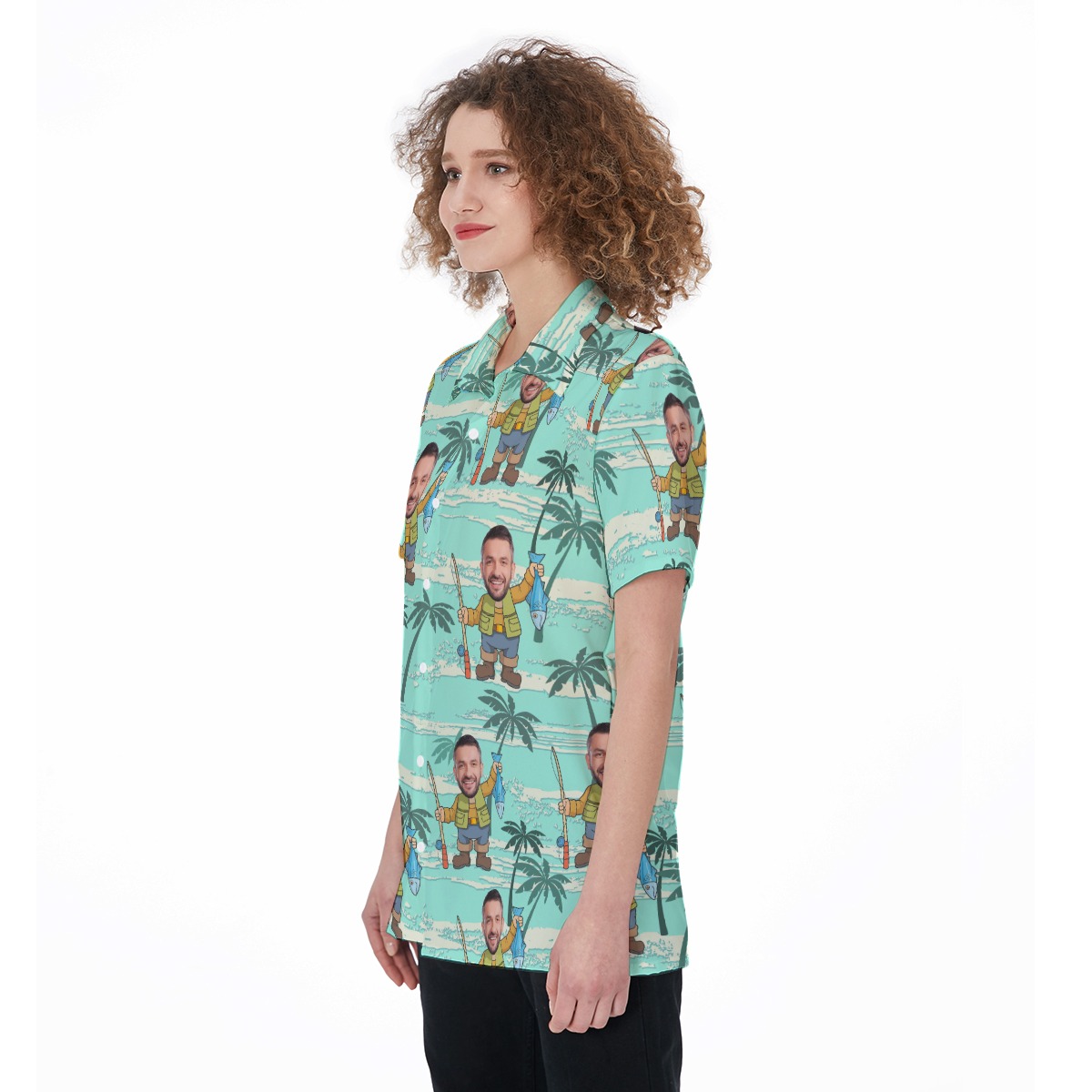 Funny Personalized Face Hawaiian Shirt For Women