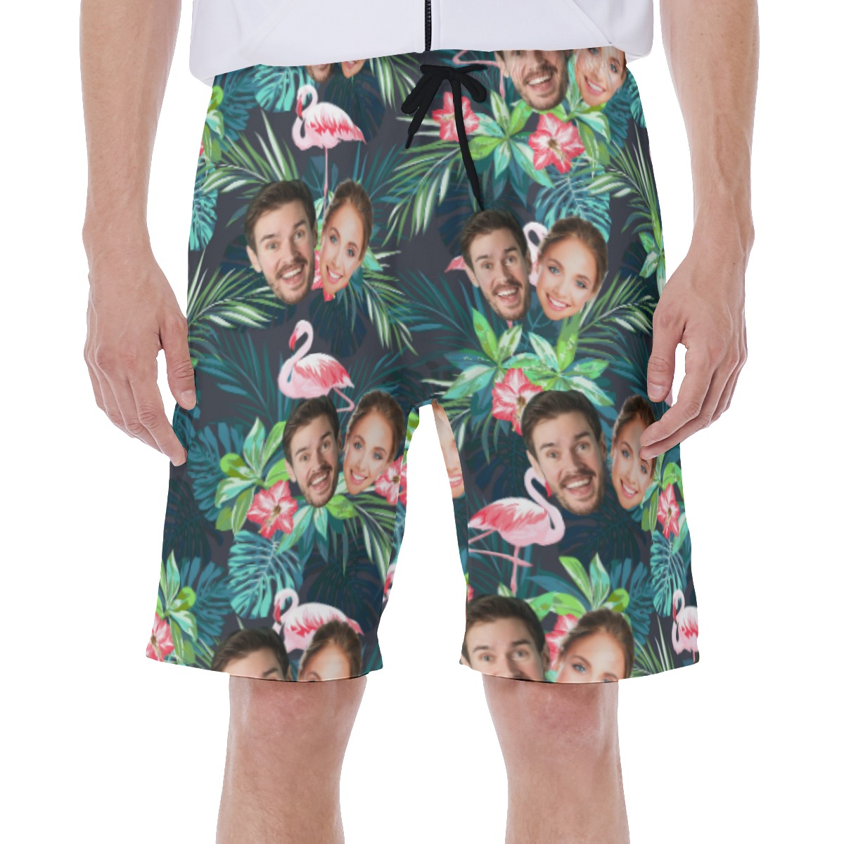 Custom Flamingo Men's Swim Trunks With 2 Faces - variant image 1