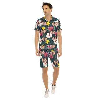 Custom 2 Faces Floral Hawaiian Shirt And Shorts