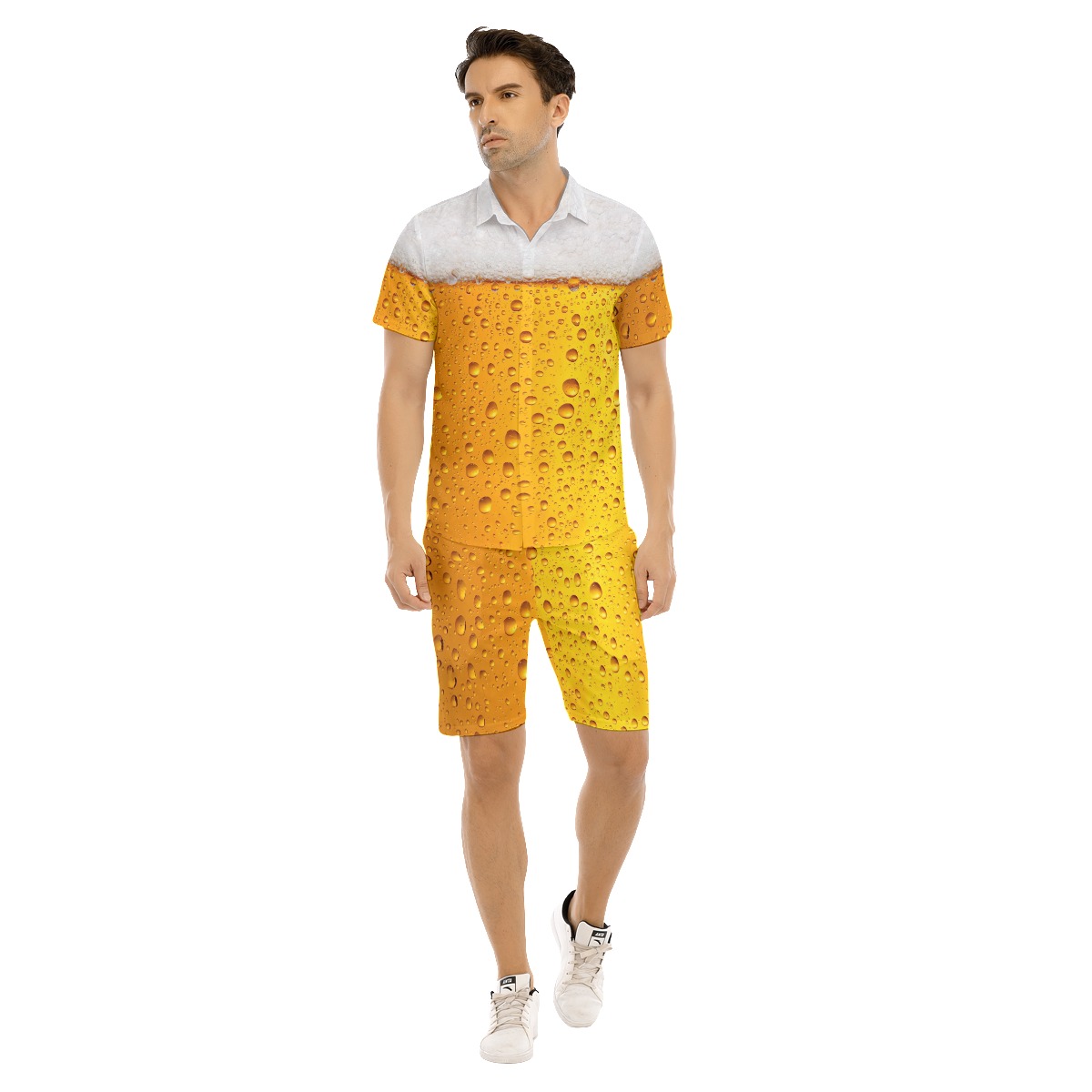 Beer 3D Men's Hawaiian Shirt And Shorts - variant image 1