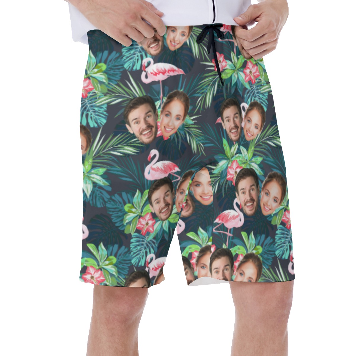 Custom Flamingo Men's Swim Trunks With 2 Faces