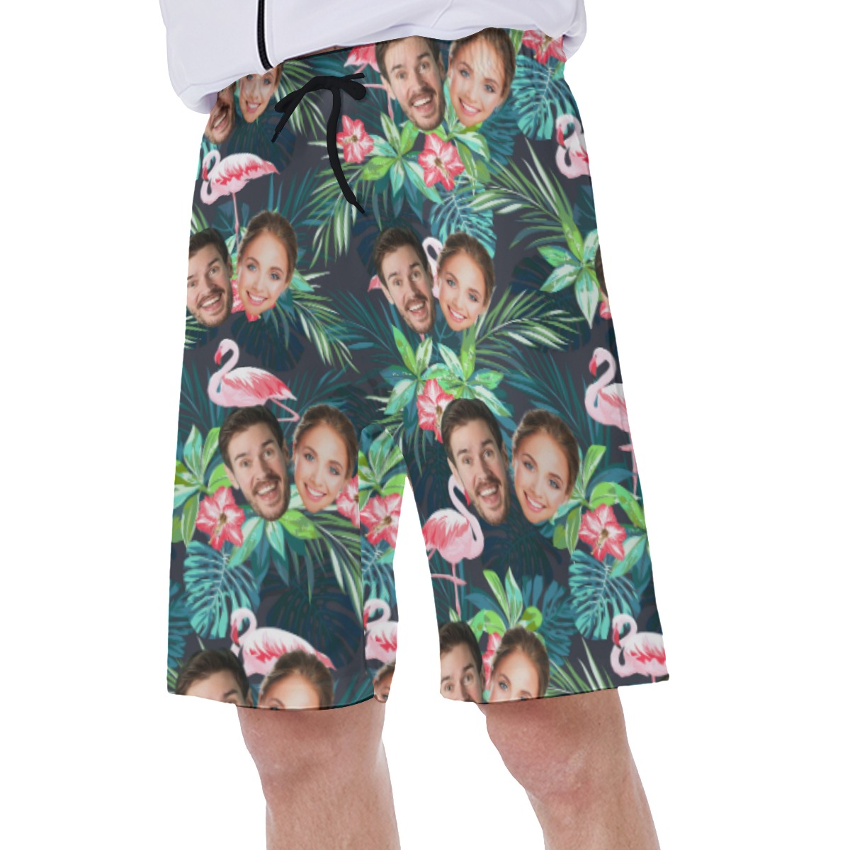 Custom Flamingo Men's Swim Trunks With 2 Faces