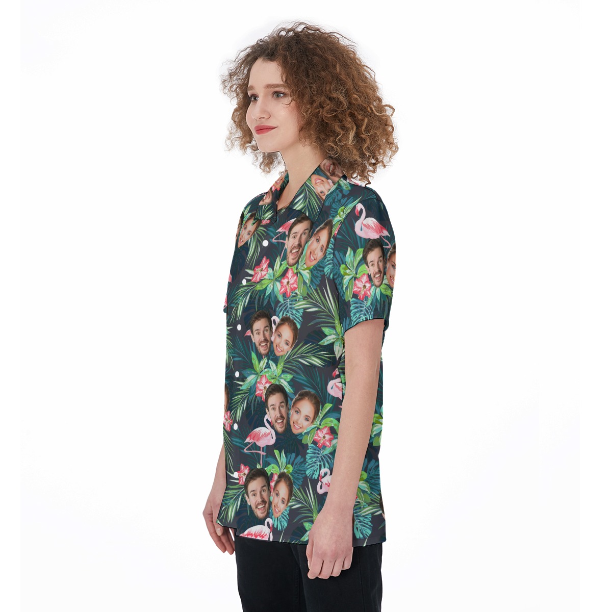 Custom Flamingo Hawaiian Shirt With Multiple Faces
