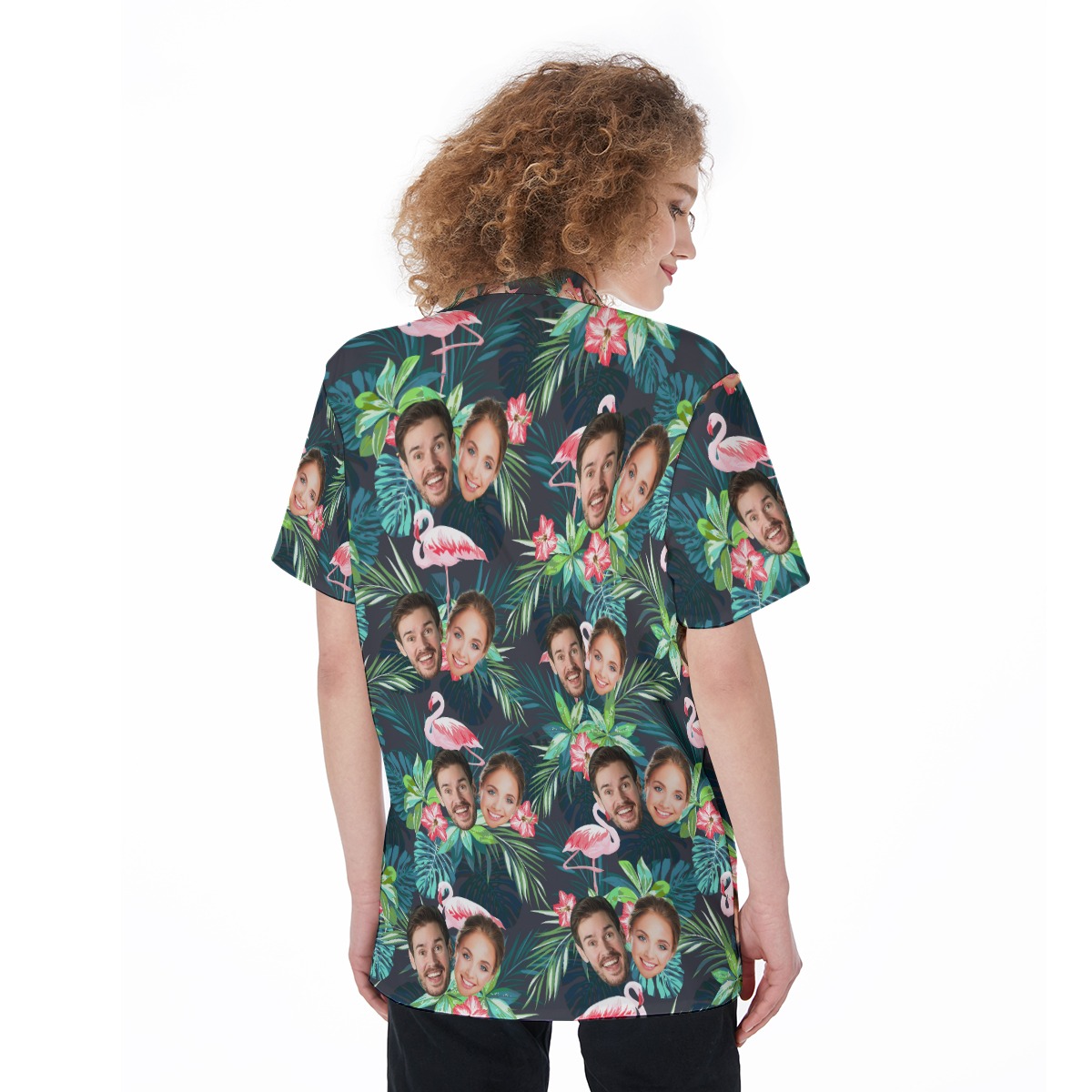 Custom Flamingo Hawaiian Shirt With Multiple Faces