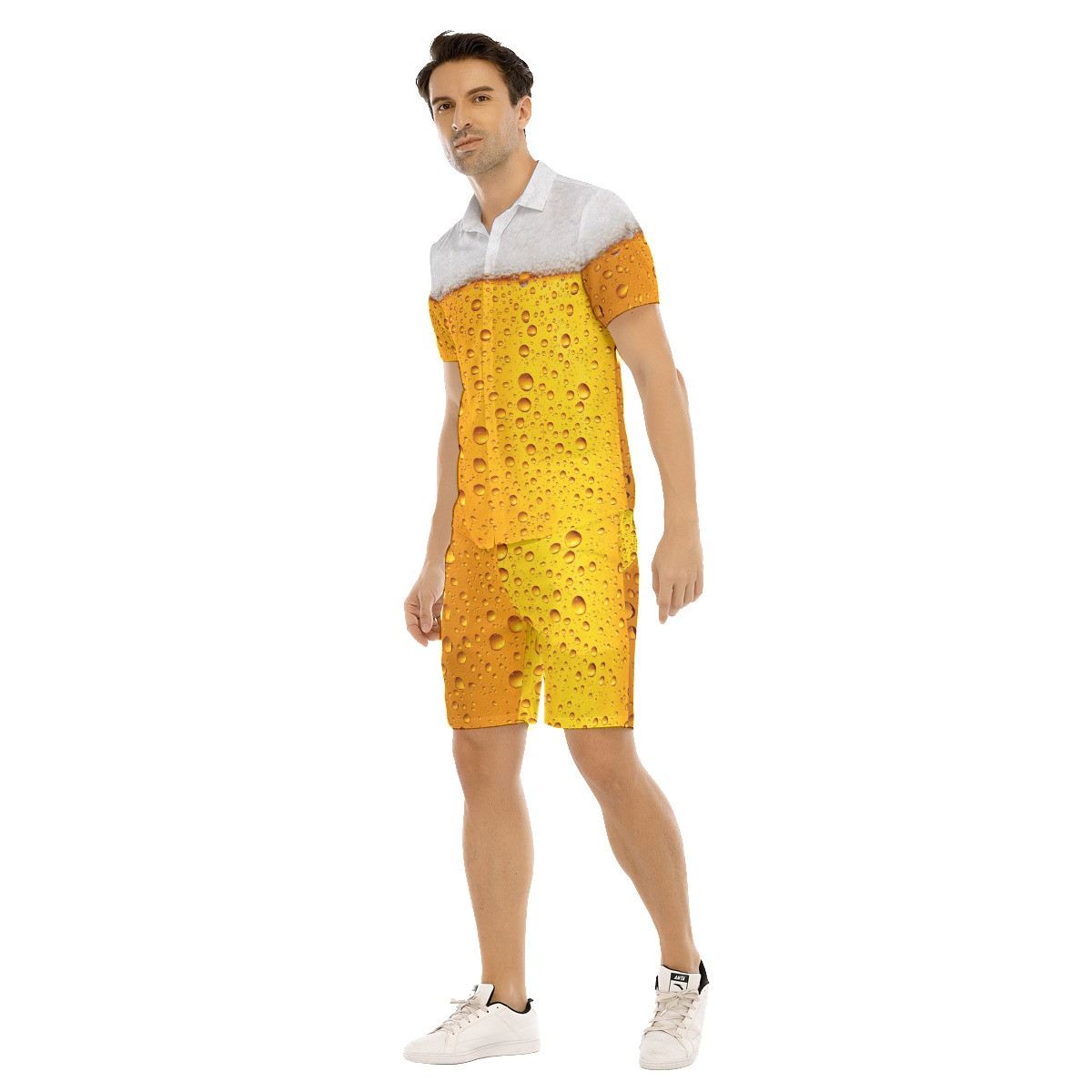 Beer 3D Men's Hawaiian Shirt And Shorts