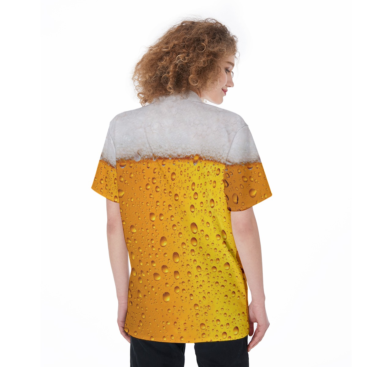 Beer Button Up Shirt For Women