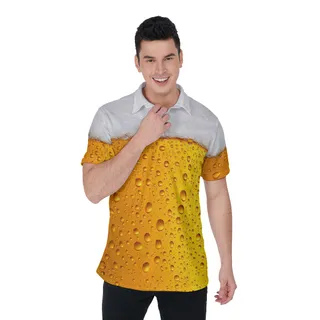 Beer 3D Men's Polo Shirt