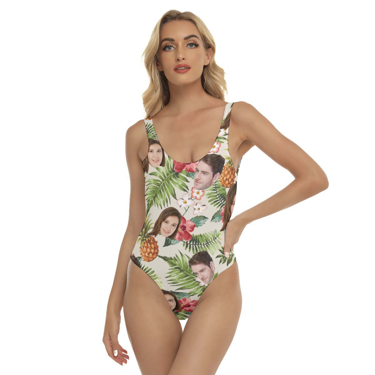 Tropical Custom 2 Faces Summer Hawaiian Swimsuit - variant image 1