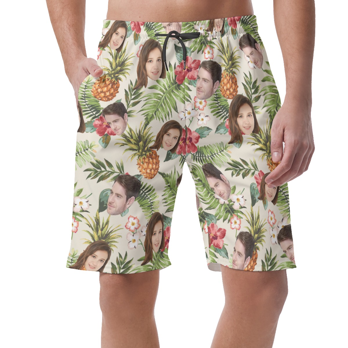 Men's Custom Summer Hawaiian Beach Shorts With 2 Faces - variant image 1