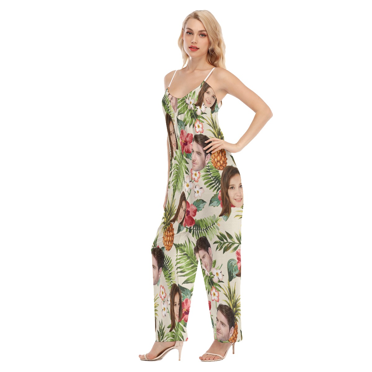 Tropical Custom 2 Faces Hawaiian Loose Jumpsuit For Women