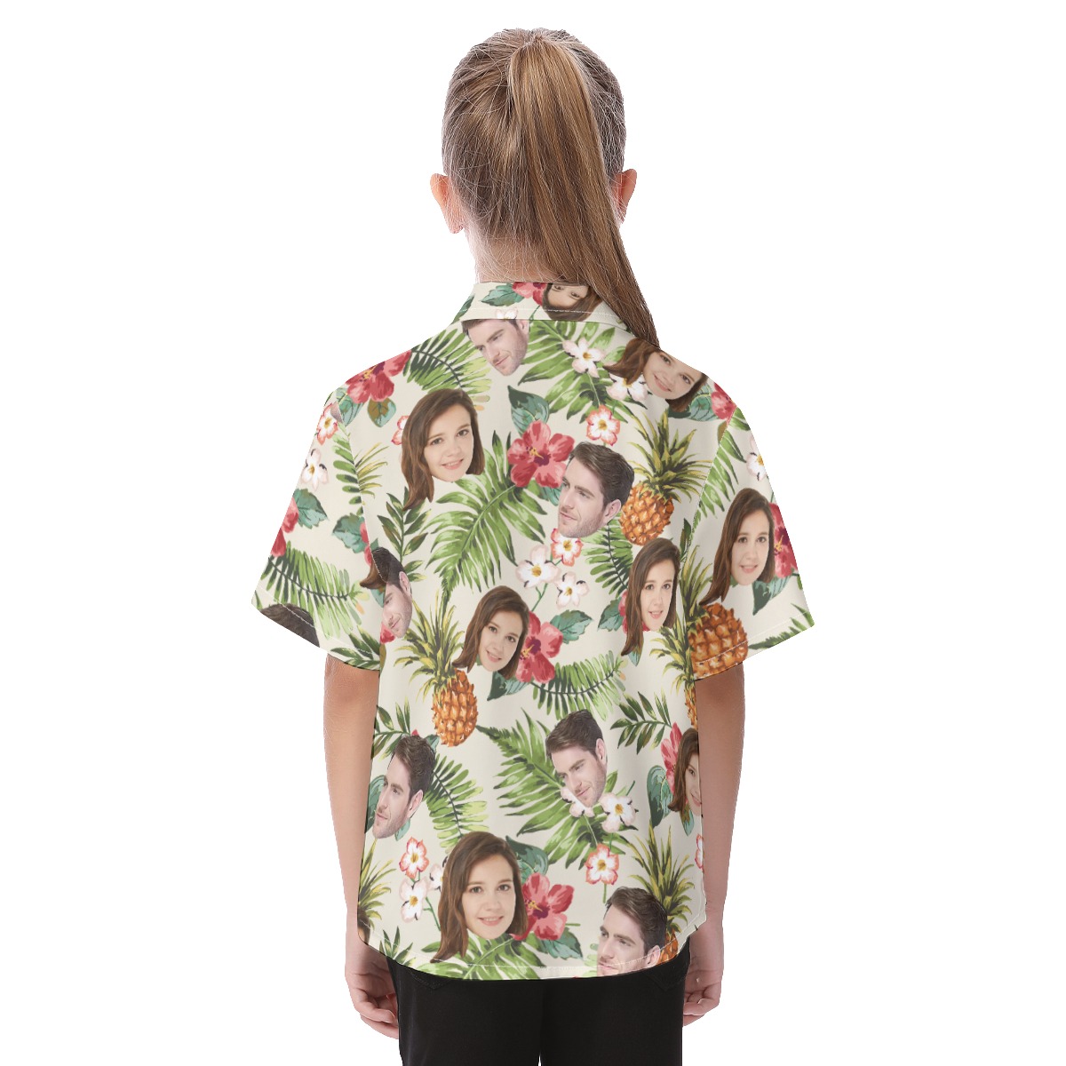 Cute Custom 2 Faces Tropical Hawaiian Shirt For Kids