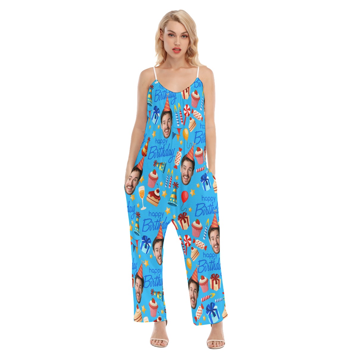 Custom Face Birthday Hawaiian Jumpsuit For Women - variant image 1