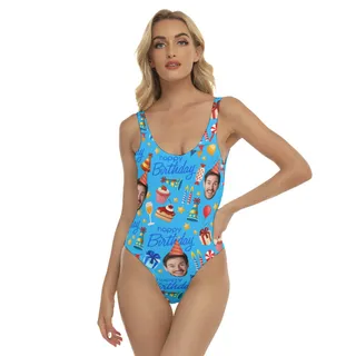 Custom Face Happy Birthday Hawaiian Dress For Women
