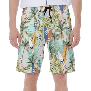 Surfing Boards Tropical Hawaiian Swimwear For Men