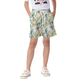 Cool Surfing Boards Tropical Summer Beach Shorts For Kids